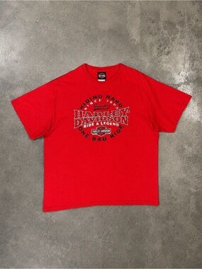 Harley Davidson Dubai UAE 2013 XL Red Graphic Tee Made USA